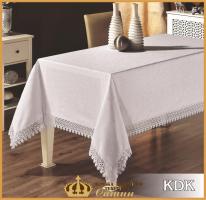 Скатерть с кружевом Maison Royale 160x300 KDK White