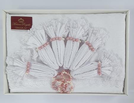Скатерть KDK Set Maison Royale 160x220+8 psc White