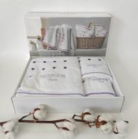 Рушники Maison D'or 3шт Candy Love White Lilac