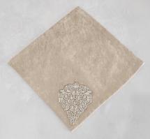 Салфетка велюровая Acme с кружевом 35*35 Queen Cappicino