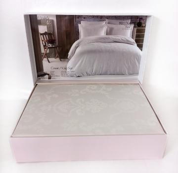 Постельное белье Maison D'or сатин жаккард 260х240 King Size Mirabella Cream