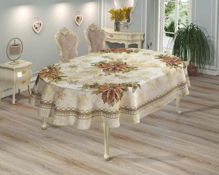 Скатерть Sagol новогодняя 140х180 ovale ST-161 Sari в коробке