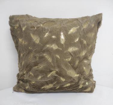 Наволочка велюр Перо 40*40 Коричневий