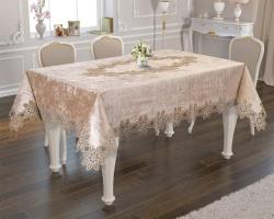 Скатерть Велюр Acme Tekstil 160x300 Daisy Capiccino PVS