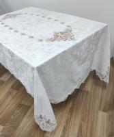 Скатерть Велюр Acme Tekstil 160x220 Damla Krem PVS