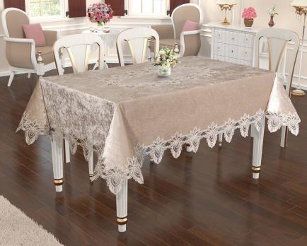 Скатерть Велюр Acme Tekstil 160x220 Cinar Capiccino PVS