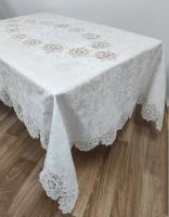 Скатерть Велюр Acme Tekstil 160x260 Star Krem PVS