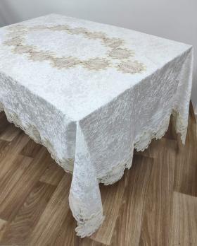 Скатерть Велюр Acme Tekstil 160x220 Dongu Krem PVS