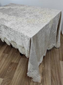 Скатерть Велюр Acme Tekstil 160x350 Dongu Capiccino PVS