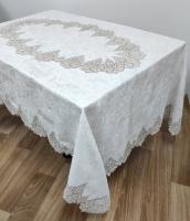 Скатерть Велюр Acme Tekstil 160x220 Quenn Krem PVS