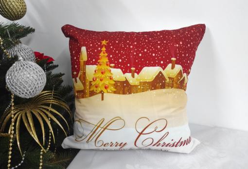 Наволочка велюр 45x45 Merry Christmas 1