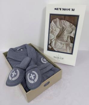 Халат чоловічий Maison D'or Seymour Grey M