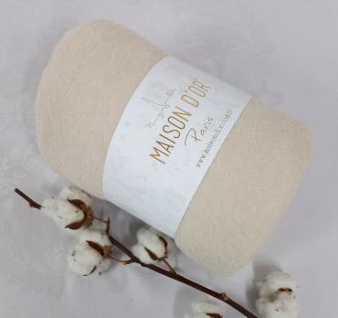 Простынь на резинке 180x200 махра Jacquard с наволочками Maison D'or Beige