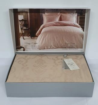 Постельное белье Maison D'or сатин жаккард 260х240 King Size Mirabella Beige