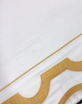 Постільна білизна Maison D'or сатин страйп 200х220 La Reine Yellow