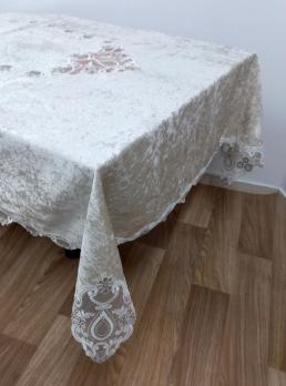 Скатерть Велюр Acme Tekstil 160x300 Damla Capuccino PVS
