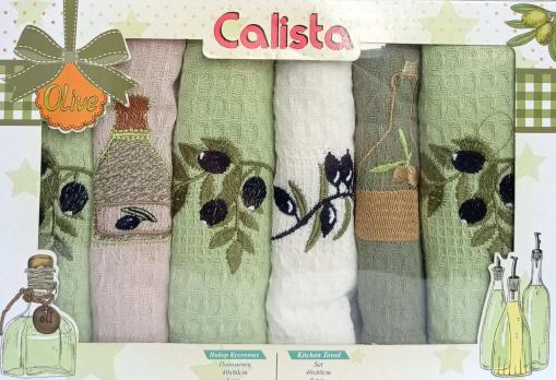 Набір кухонних рушників Calista 6шт Olive