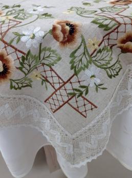 Скатертина Гіпюр Q85 Linen YM137065