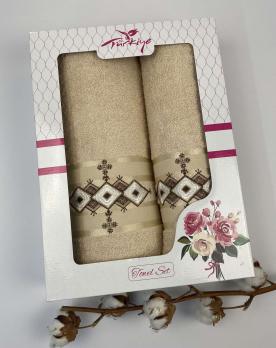 Набор махровых полотенец 2шт АЕ model №24