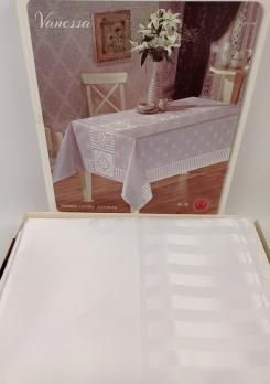 Скатерть Monalife 160х220 Vanessa Beyaz