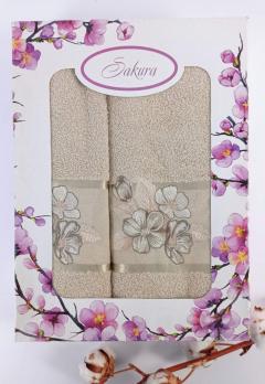 Набір махрових рушників 2 шт Flowers Olive