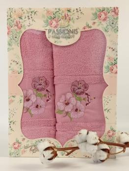Набор махровых полотенец 2 шт Passionis Romantic Pink