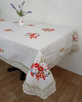 Скатертина Гіпюр 150х220 Cotton YM123057А