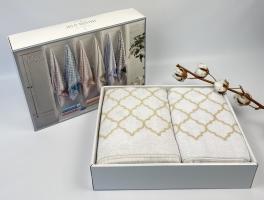 Полотенца Maison D'or 2шт Lorenza Beige-White