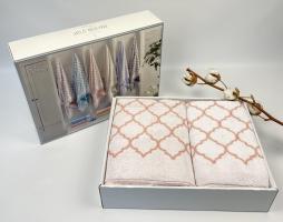 Полотенца Maison D'or 2шт Lorenza Pink-White