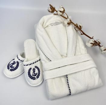 Халат чоловічий Maison D'or Michel Sailing White M