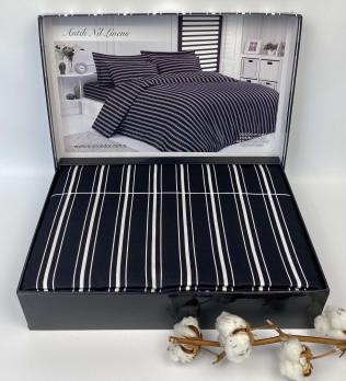 Постільна білизна Maison D'or сатин 200х220 Antik Nil Linens Antrasit