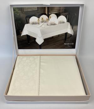 Скатерть Set Maison D'or Magnole Flower 155х270+8psc Ecru