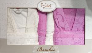 Халат-набір Sikel Bamboo Pink-White
