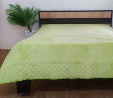 Покривало ТЕП "ВЕЛЮР" 240x220см Салатовий Ромб круглий