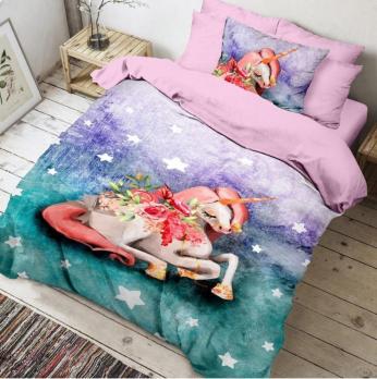 Постільна білизна Club Cotton 3D ранфорс 160x220 Unicorn Sisi