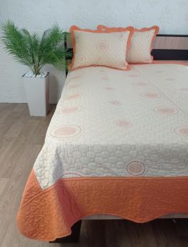 Покрывало с наволочками 230х250 Krem-Orange