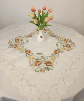 Скатертина квадратна Decor&Art 85х85 Bej Poppy