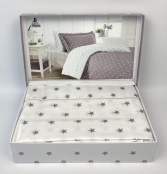 Постільна білизна Maison D'or сатин 160х220 Stars Beige