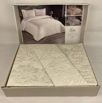 Покрывало Moda Box 240х260 с наволочками Nisa Krem