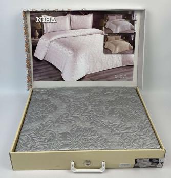 Покривало Moda Box 240х260 з наволочками Nisa Gri