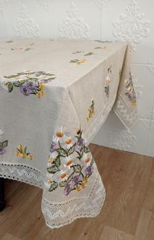 Скатерть Гипюр 120х160 Linen Spring Flowers