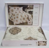 Покрывало My Bed з китичками 240x260 с наволочками Maria Kahve