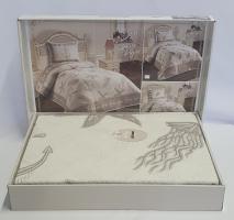 Покрывало My Bed Жакард 170x240 с наволочкой Sea Kahve