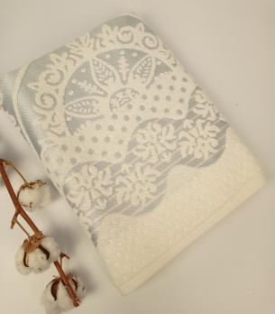 Полотенце Saheser 70х140 White-Grey
