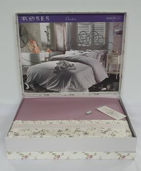 Постельное белье Maison D'or сатин 200х220 Roses Dark Lilac