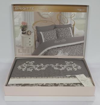Постільна білизна Maison D'or сатин 200х220 Brigitte Brown
