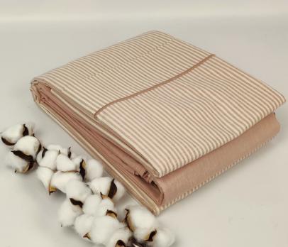 Постельное белье Maison D'or ранфорс полоска 200х220 Lines stripes Rose
