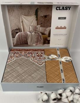 Постільна білизна CLASY ранфорс 200x220 см Urban V1 Orange