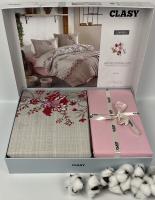 Постільна білизна CLASY ранфорс 200x220 см Lorinda V1 Pembe
