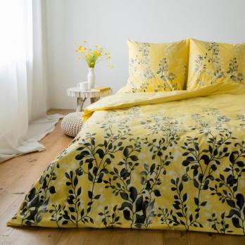 Комплект постельного белья "Everyday collection"евро (Black and Yellow)